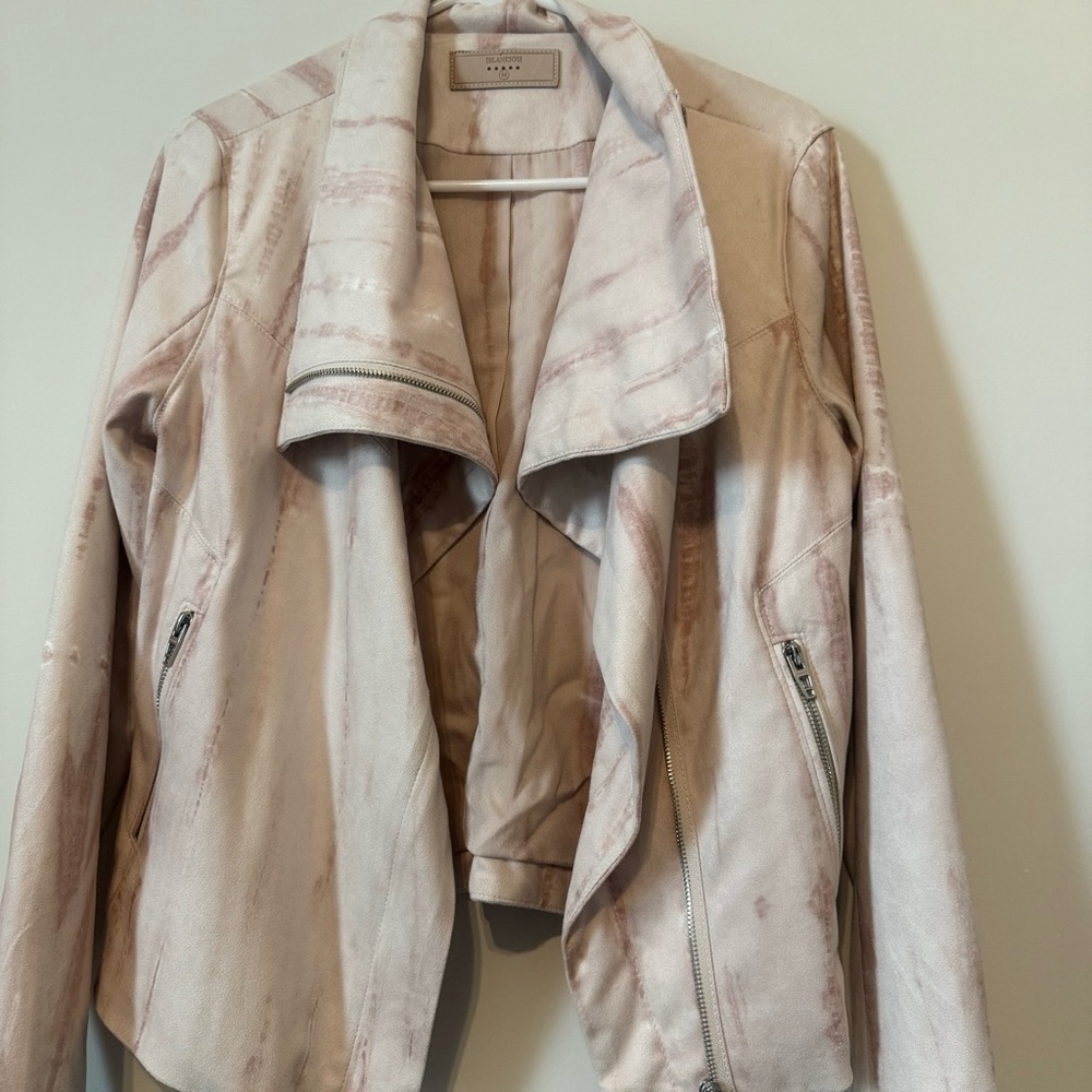 BNWT Blank NYC 70s Bohemian Hippie Style Soft Suede Blush Pink Women’s Jacket - Picture 6 of 11